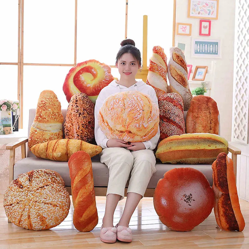 Simulational Plush Bread Burger Shape