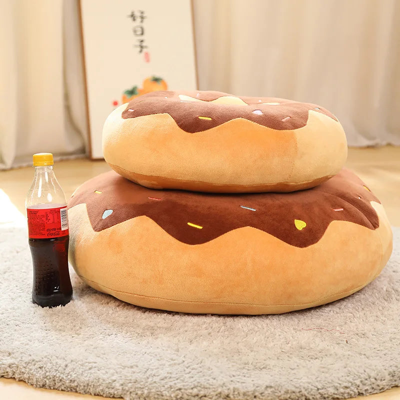 Simulation Chocolate Donut Plush Pillow