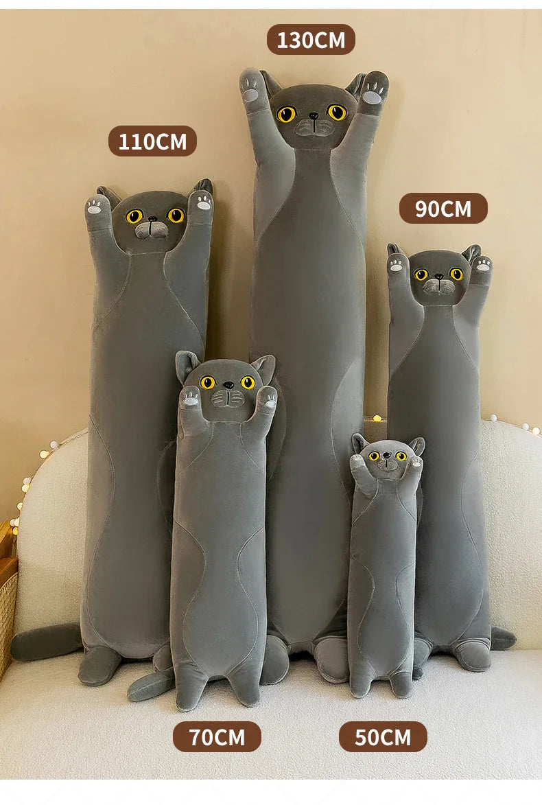 50-130cm Giant Gray Long Cat