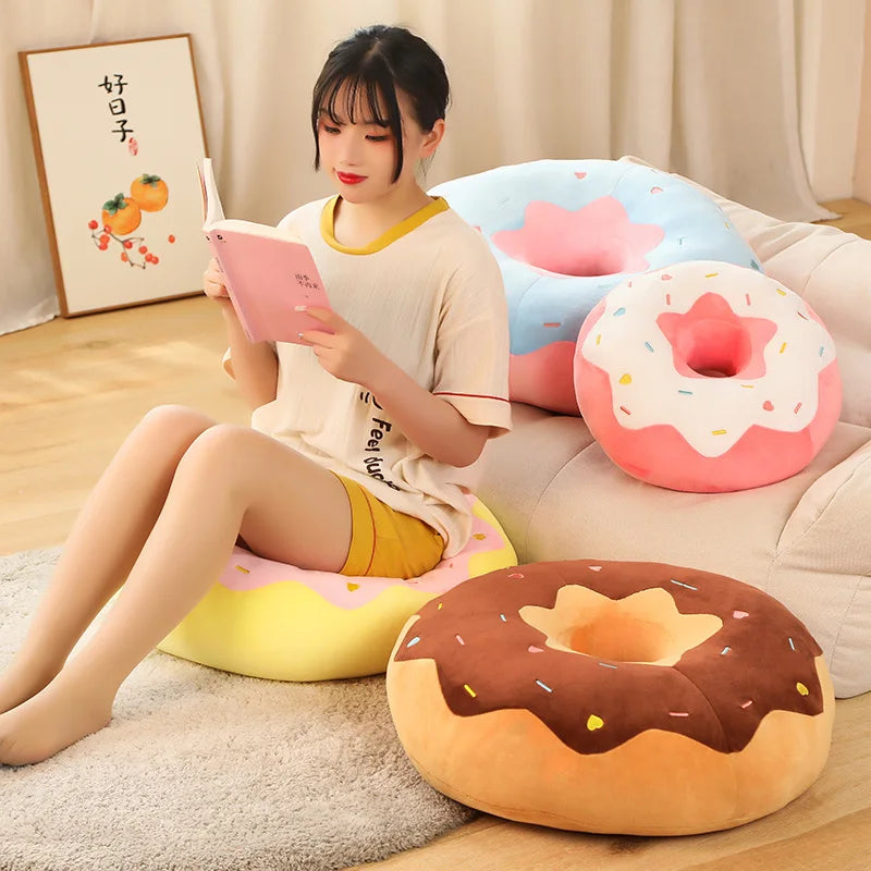 Simulation Chocolate Donut Plush Pillow