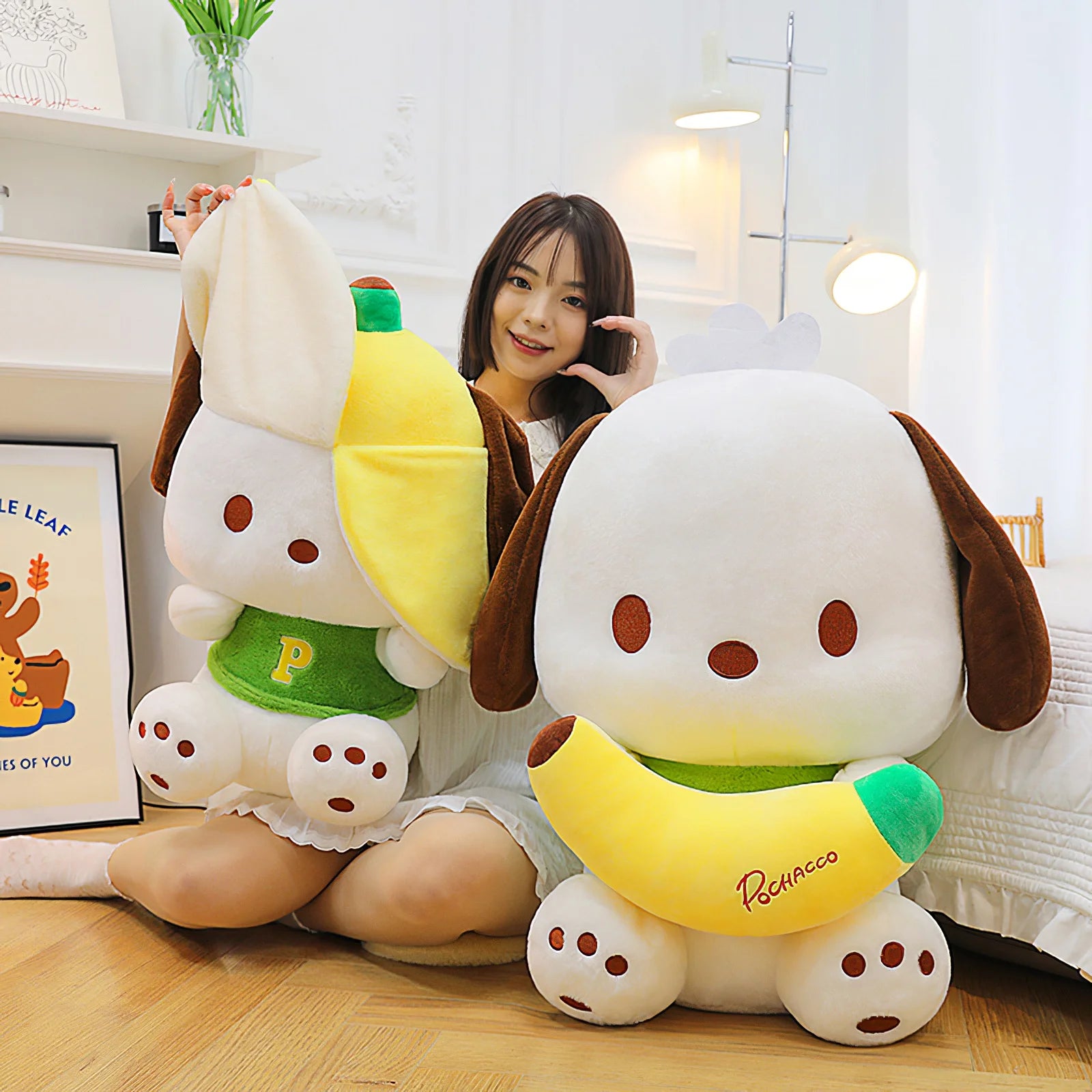 Cute Sanrio Banana Pochacco Plush Toy