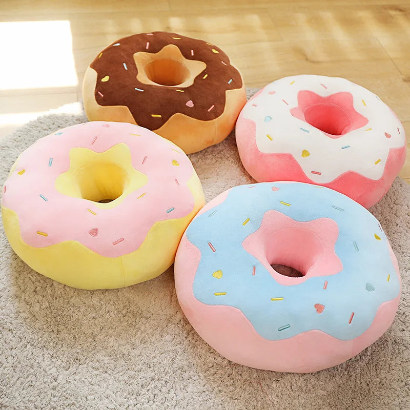 Simulation Chocolate Donut Plush Pillow