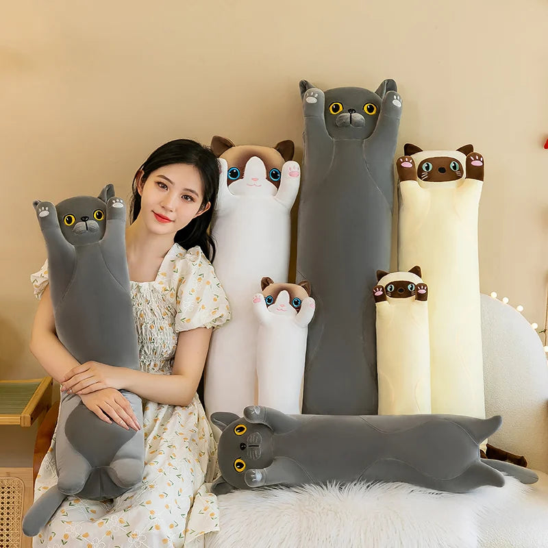 50-130cm Giant Gray Long Cat