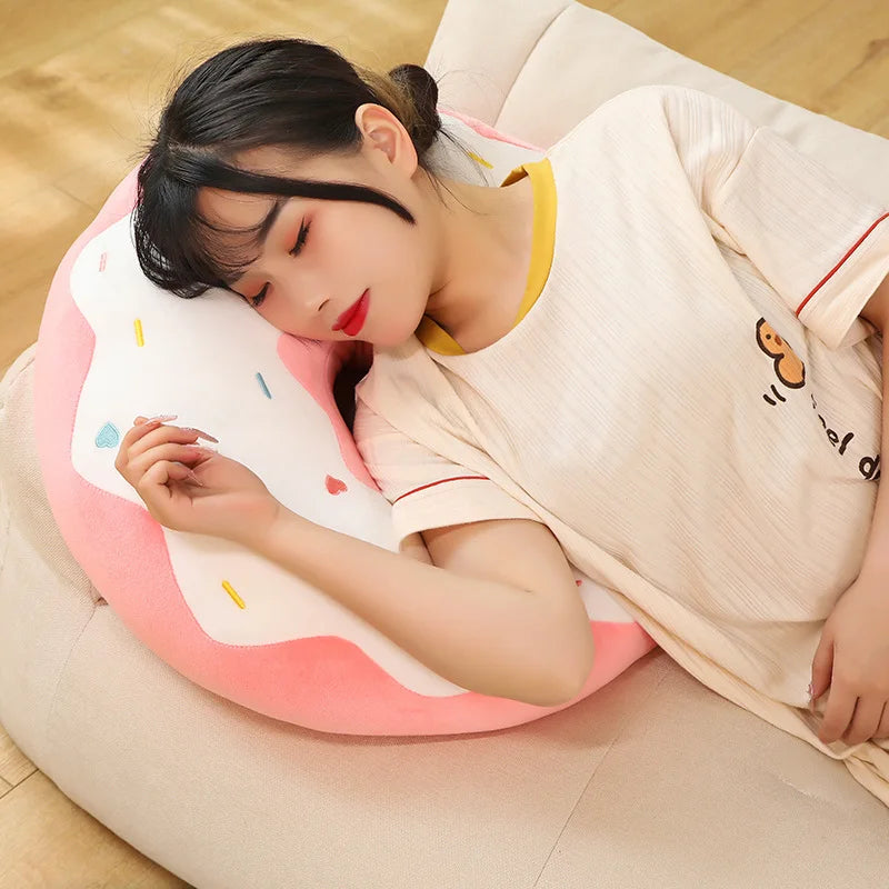 Simulation Chocolate Donut Plush Pillow