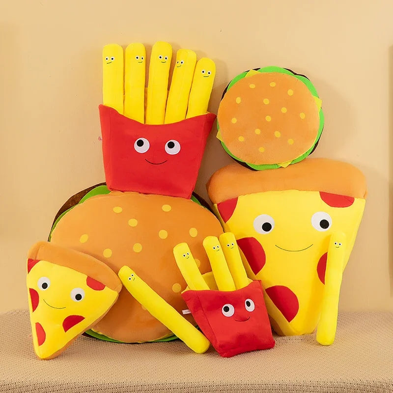French Fries Hamburger Plush Toy