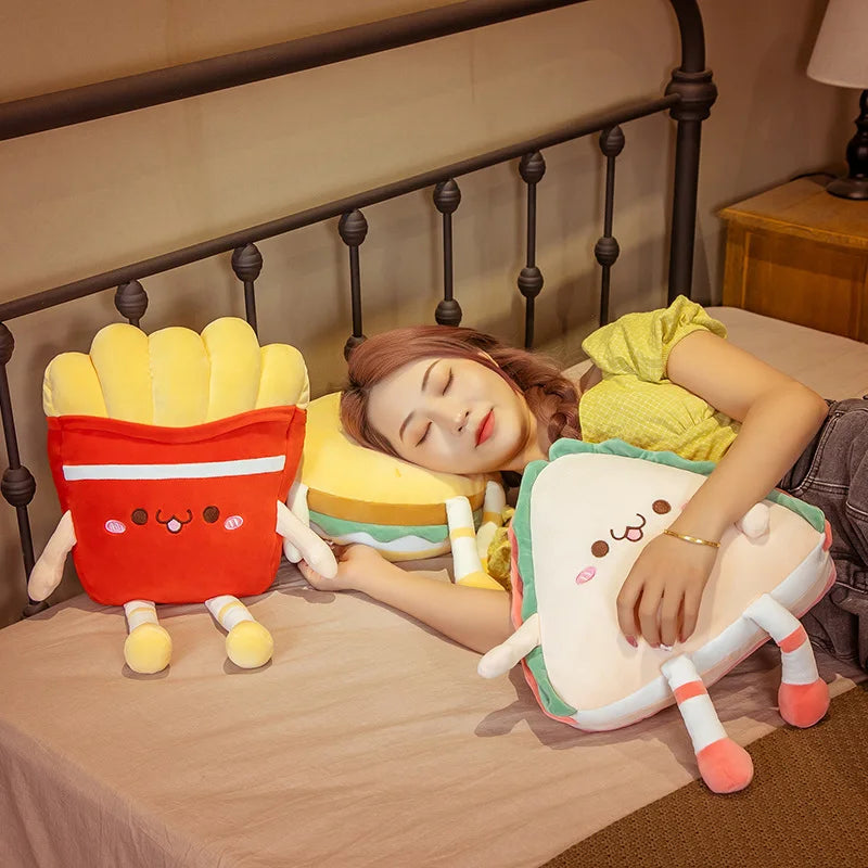 Frites en peluche en forme de jouet pour restauration rapide