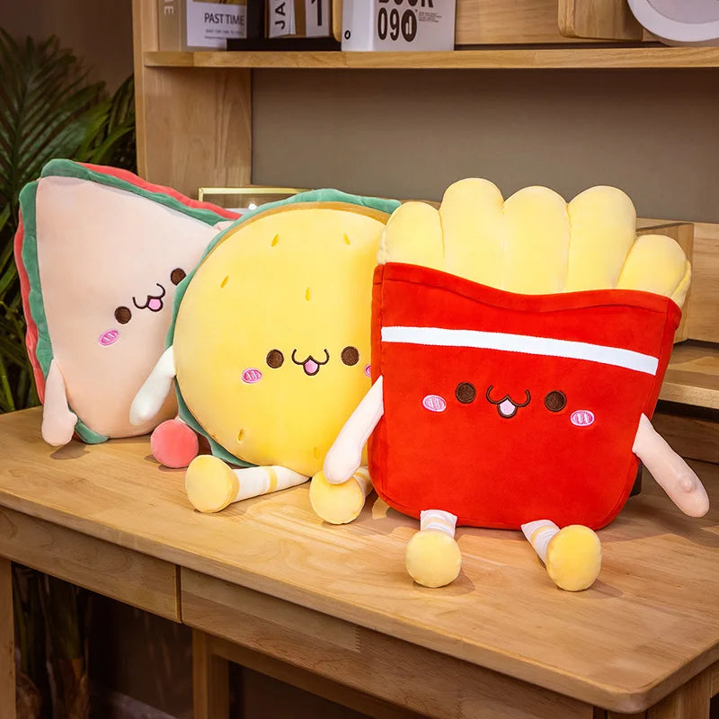 Frites en peluche en forme de jouet pour restauration rapide